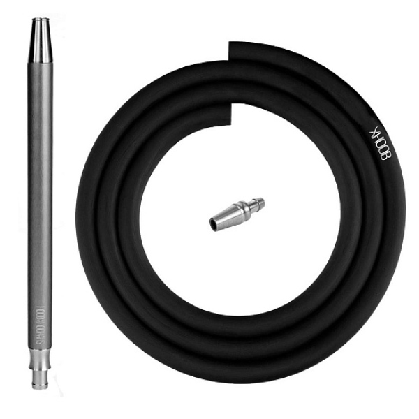 Hoob Smpl Xl Шланг Комплект Black (Черный Шланг, Мундштук, Коннектор Plug) в Магадане