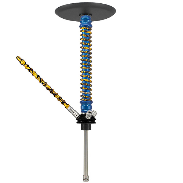 Кальян Mamay Custom V3 №12 Coilovers Голубой Золотой Сплеш  в Магадане