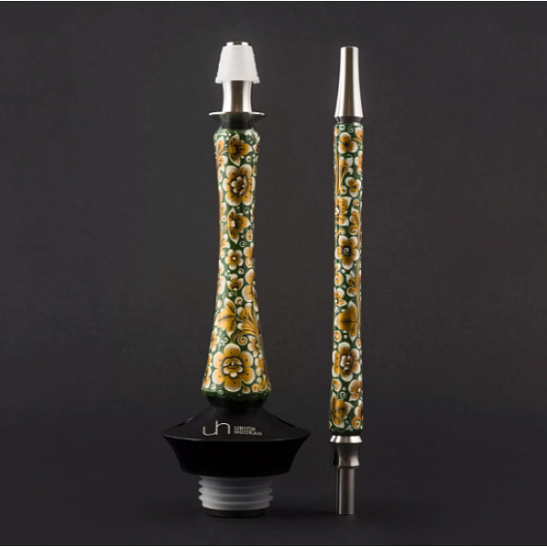 Кальян Union Hookah Sleek Хохлома Зеленый  в Магадане