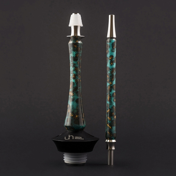 Кальян Union Hookah Sleek Акрил С Шишками Бирюзовый  в Магадане