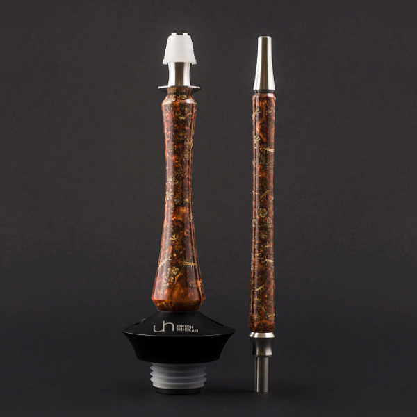 Кальян Union Hookah Sleek Акрил С Шишками Янтарь  в Магадане