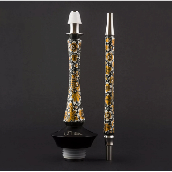 Кальян Union Hookah Sleek Хохлома Черный  в Магадане