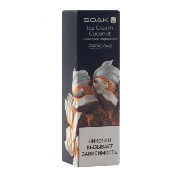 Жидкость Soak Ice Cream Coconut 10 Мл 2 Мг в Магадане