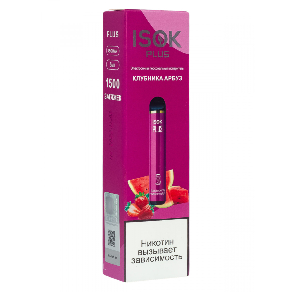 Isok Plus Клубника Арбуз (1500 Затяжек) в Магадане
