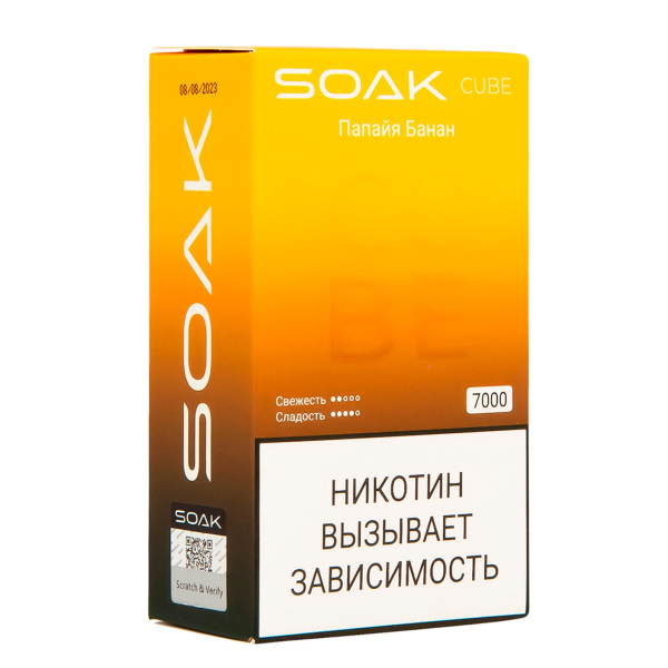 Soak Cube Папайя Банан 7000 Затяжек в Магадане