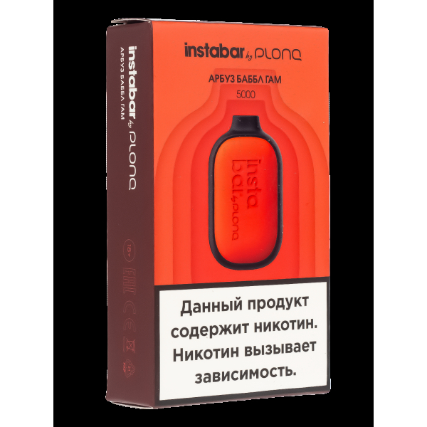 Plonq Instabar Арбуз Баббл Гам (5000 Затяжек) 20 Мг в Магадане