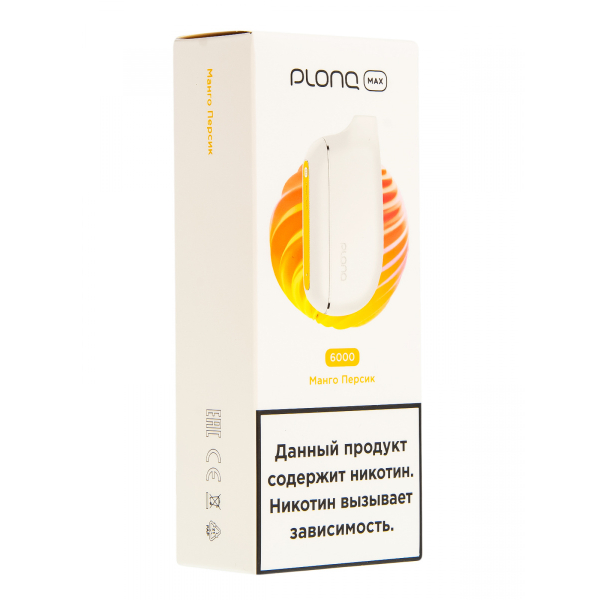 Plonq Max Манго Персик (6000 Затяжек) 20 Мг в Магадане