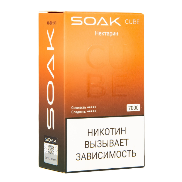 Soak Cube Нектарин 7000 Затяжек в Магадане
