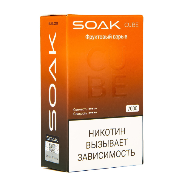 Soak Cube Фруктовый Взрыв 7000 Затяжек в Магадане
