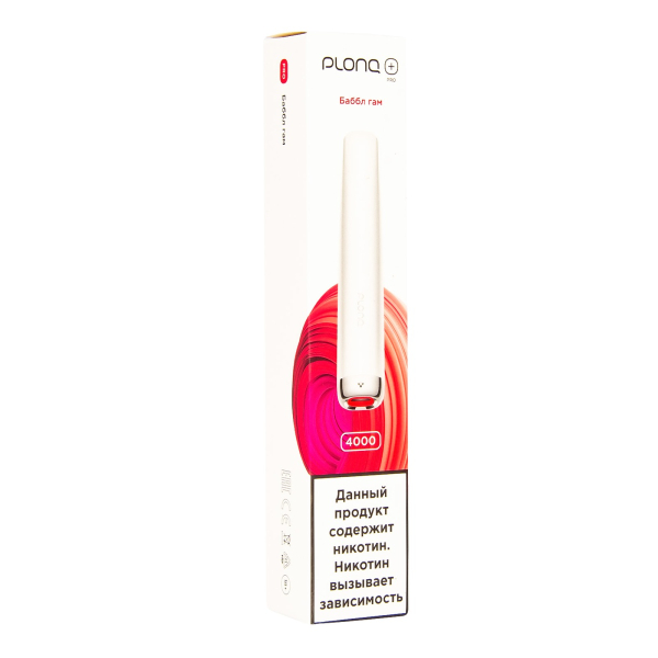 Plonq Plus Pro Баббл Гам (4000 Затяжек) 20 Мг в Магадане