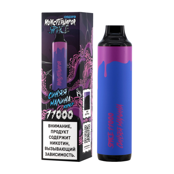 Электронка Monstervapor Space Синяя Малина (11000 Затяжек) в Магадане