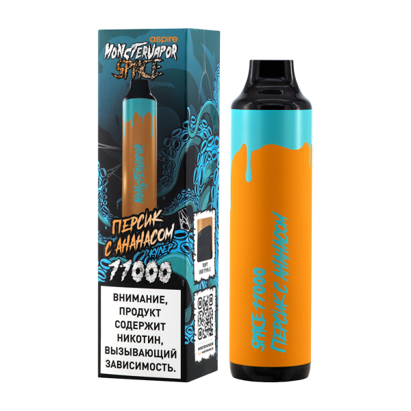 Электронка Monstervapor Space Персик И Ананас (11000 Затяжек) в Магадане