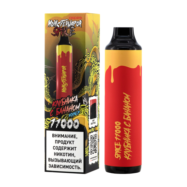 Электронка Monstervapor Space Клубника И Банан (11000 Затяжек) в Магадане