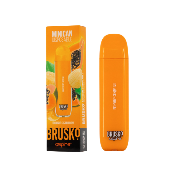 Электронка Brusko Minican Папайя С Бананом(1500 Затяжек) в Магадане