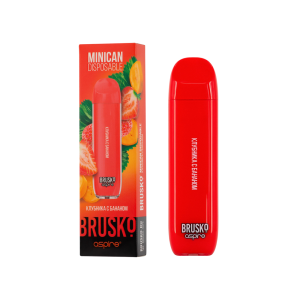 Электронка Brusko Minican Клубника С Бананом (1500 Затяжек) в Магадане