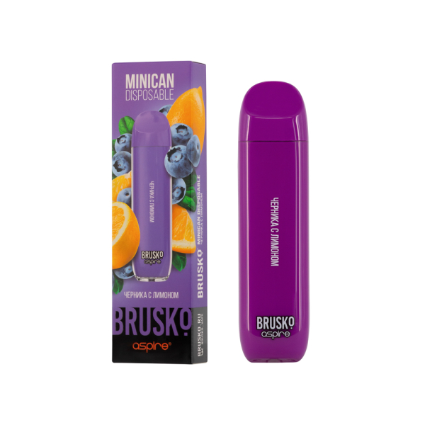 Электронка Brusko Minican Черника С Лимоном (1500 Затяжек) в Магадане