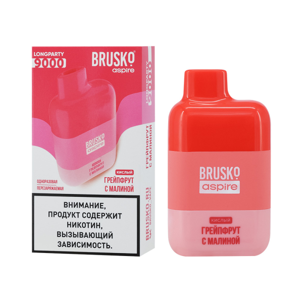 Электронка Brusko Longparty Грейпфрут И Малина (9000 Затяжек) в Магадане