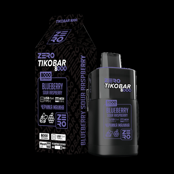 Электронка Tikobar Zero Черника Малина 8000 Затяжек в Магадане