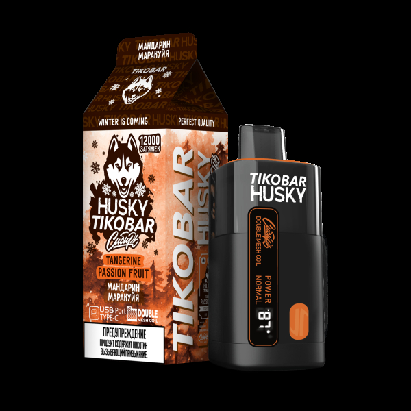 Электронка Tikobar Husky Сибирь Мандарин Маракуйя 12000 Затяжек в Магадане