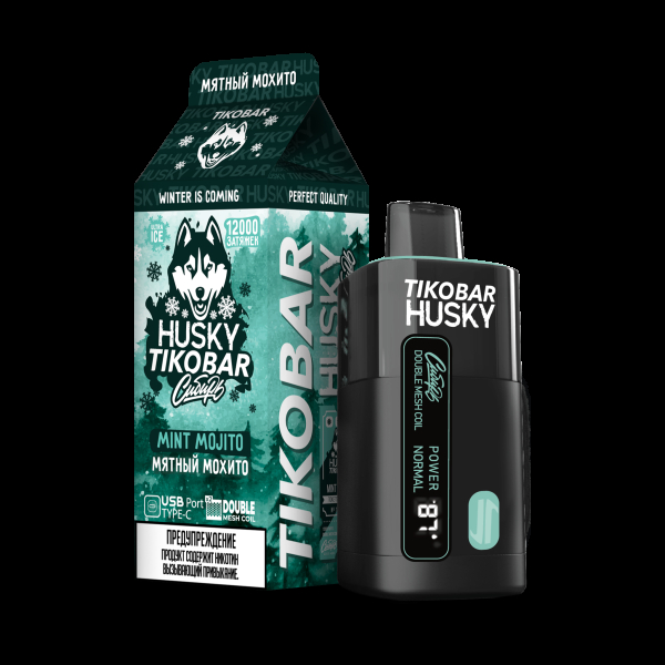 Электронка Tikobar Husky Сибирь Мятный Мохито 12000 Затяжек в Магадане