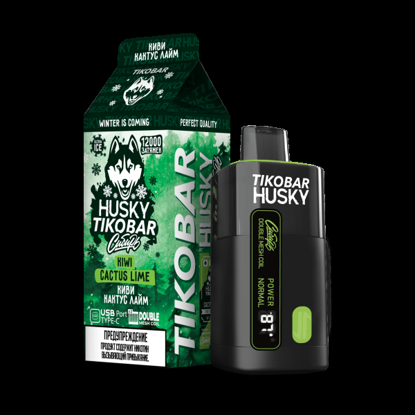 Электронка Tikobar Husky Сибирь Киви Кактус Лайм 12000 Затяжек в Магадане