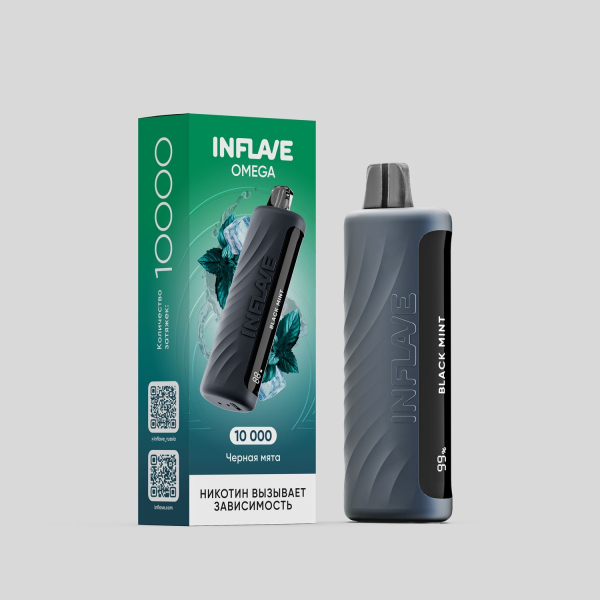 Электронка Inflave Omega Черная Мята (10000 Затяжек) в Магадане