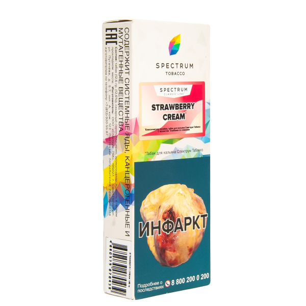 Табак Spectrum Strawberry Cream  100 гр в Магадане
