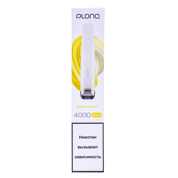 Электронка Plonq Plus Pro Банан Кокос (4000 Затяжек) 20 Мг в Магадане