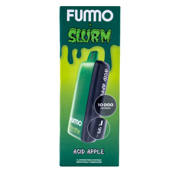 Электронка Fummo Indic Slurm Кислые Яблочные Леденцы (10 000 Затяжек) в Магадане