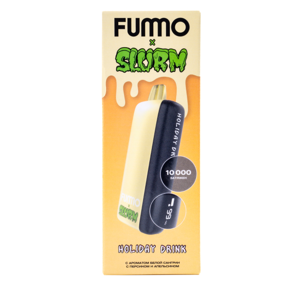 Электронка Fummo Indic Slurm Белая Сангрия С Персиком И Апельсином (10 000 Затяжек) в Магадане