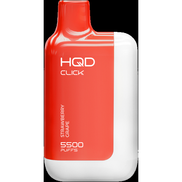 POD-система Hqd Click Устройство + Картридж Клубника Виноград (5500 Затяжек) в Магадане