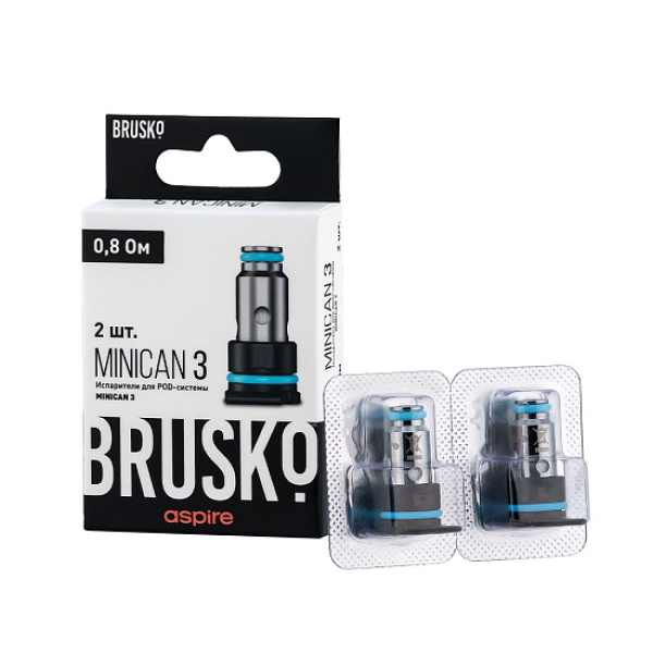 Испаритель Brusko Minican, 3, Af Mesh Coil, 0.8 Ом, Упак. 2 Шт в Магадане