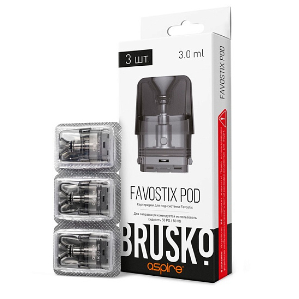 Сменный Картридж Brusko Favostix 0.6 Ом, Упак. 3 Шт в Магадане
