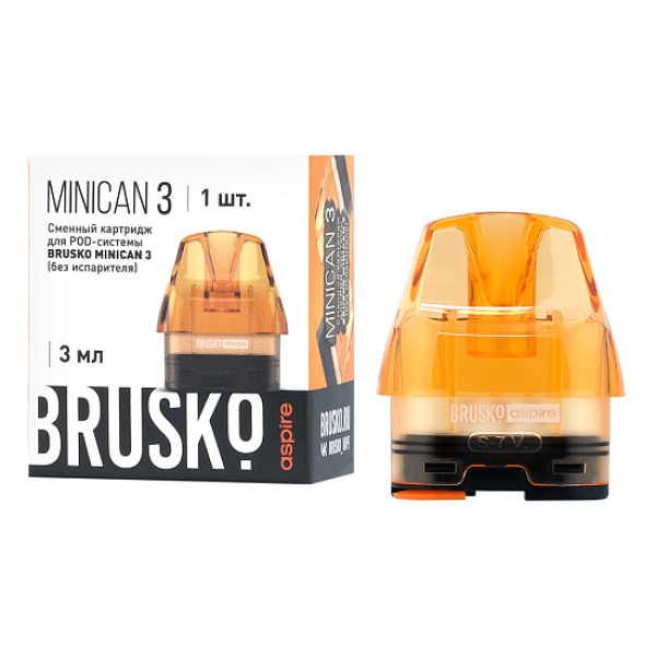 Сменный Картридж Brusko Minican 3, (Оранжевый), 3 Мл, Упак. 1 Шт в Магадане