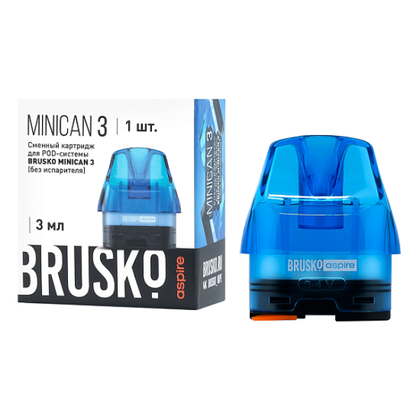 Сменный Картридж Brusko Minican 3, (Синий), 3 Мл, Упак. 1 Шт в Магадане