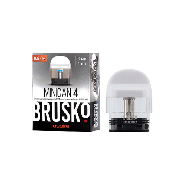 Сменный Картридж Brusko Minican 4 (3Мл) 0,8 Ом, Упак. 1 Шт белый в Магадане