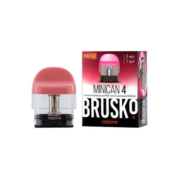 Сменный Картридж Brusko Minican 4 (3Мл) 0,8 Ом, Упак. 1 Шт розовый в Магадане