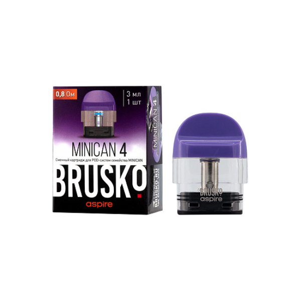 Сменный Картридж Brusko Minican 4 (3Мл) 0,8 Ом, Упак. 1 Шт синий в Магадане