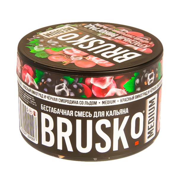Смесь Brusko Medium Красный Виноград И Чёрная Смородина Со Льдом  250 гр в Магадане
