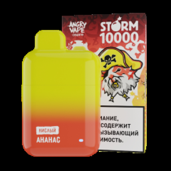 Электронка Angry Vape  Storm Ананас 10000 затяжек в Магадане