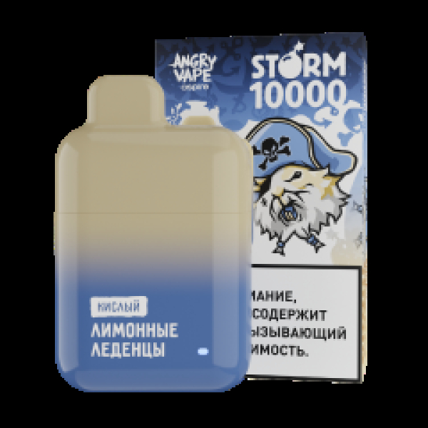 Электронка Angry Vape  Storm Лимонные Леденцы 10000 затяжек в Магадане