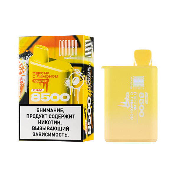Электронка Dabbler Turbo Персик С Лимоном 8500 затяжек в Магадане