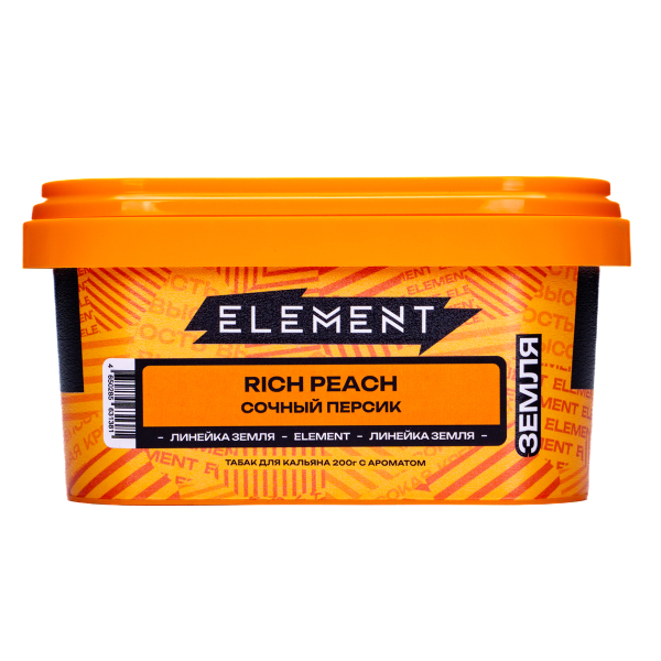 Табак Element Земля Rich Peach 200 грамм в Магадане
