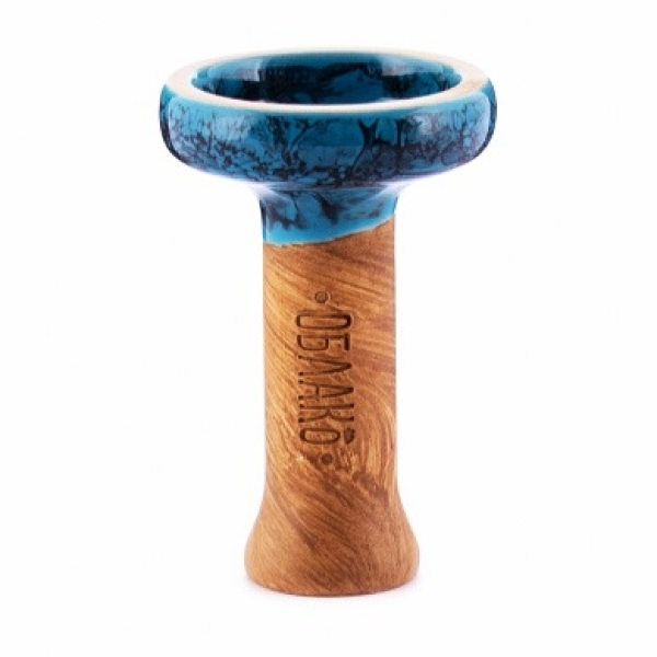 Чаша Облако Black Glaze Голубой Черный Мрамор для кальяна в Магадане