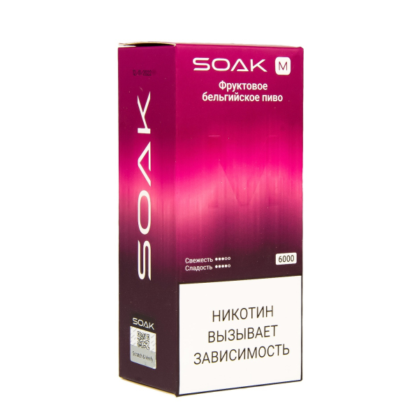 ЭСДН SOAK M Fruit Belgian Beer 6000 тяг в Магадане