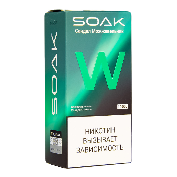Электронная сигарета Soak W Сандал Можжевельник 10000 в Магадане