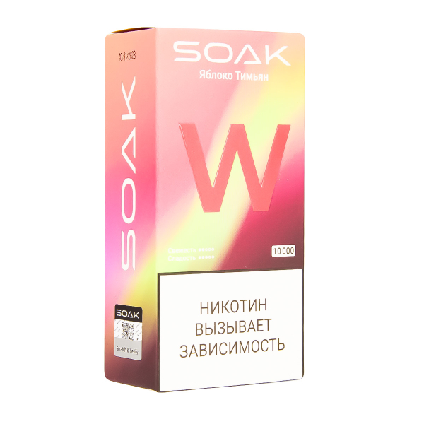 Электронная сигарета Soak W Яблоко Тимьян 10000 в Магадане