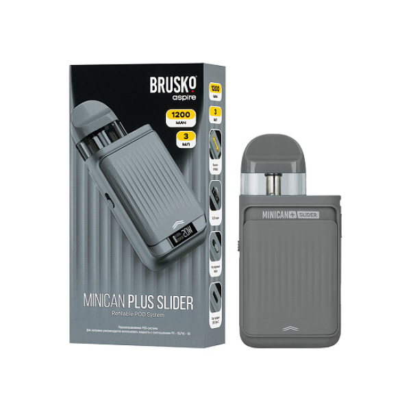 POD-система Brusko Minican Plus Slider Серый в Магадане