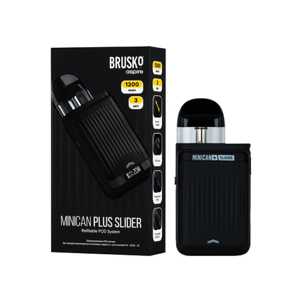 POD-система Brusko Minican Plus Slider Чёрный в Магадане