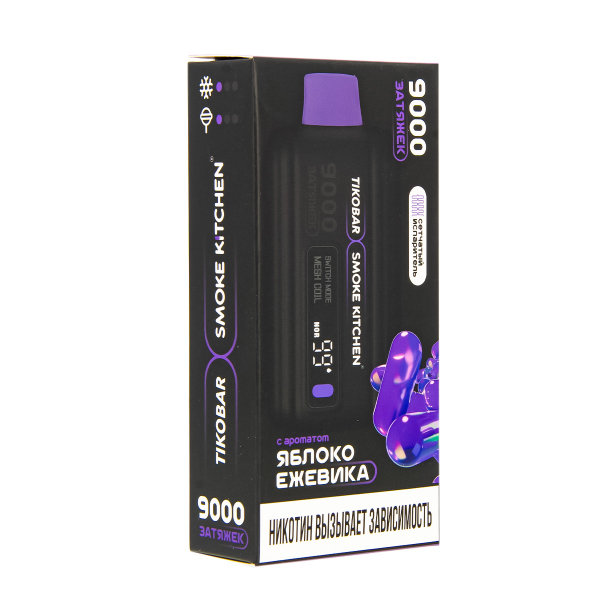 Электронка Tikobar X Smoke Kitchen Solo Яблоко Ежевика 9000 тяг в Магадане